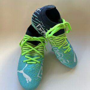 Puma Furure Z Youth Teal and Neon Green Soccer Cleats